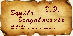Danilo Dragalanović vizit kartica